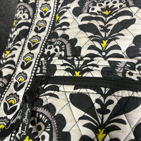 Vera Bradley Fanfare Yellow‎ And Black Crossbody Bag - Picture 3 of 10